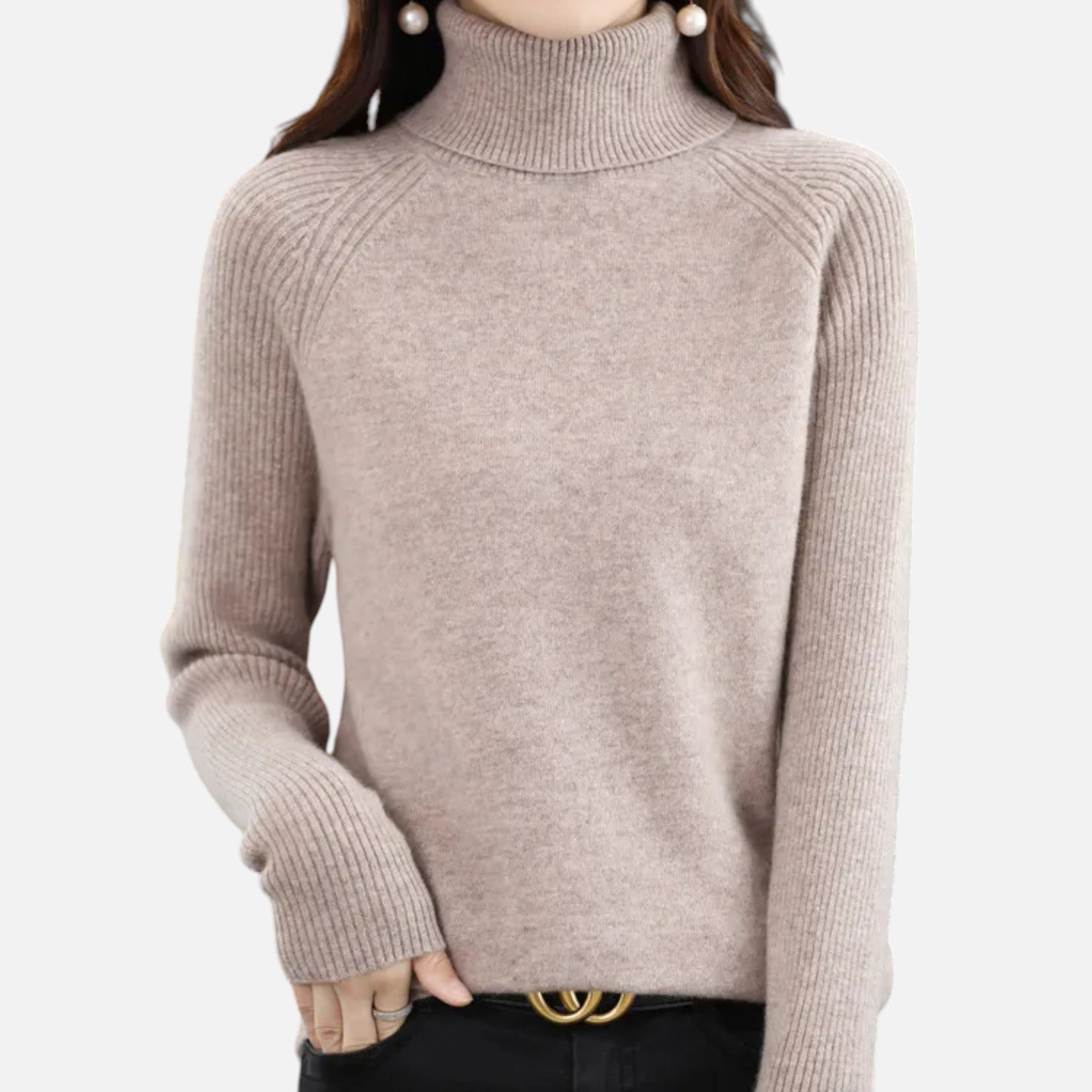 Orvelle Club | Women’s Turtleneck Sweater Raglan Sleeve