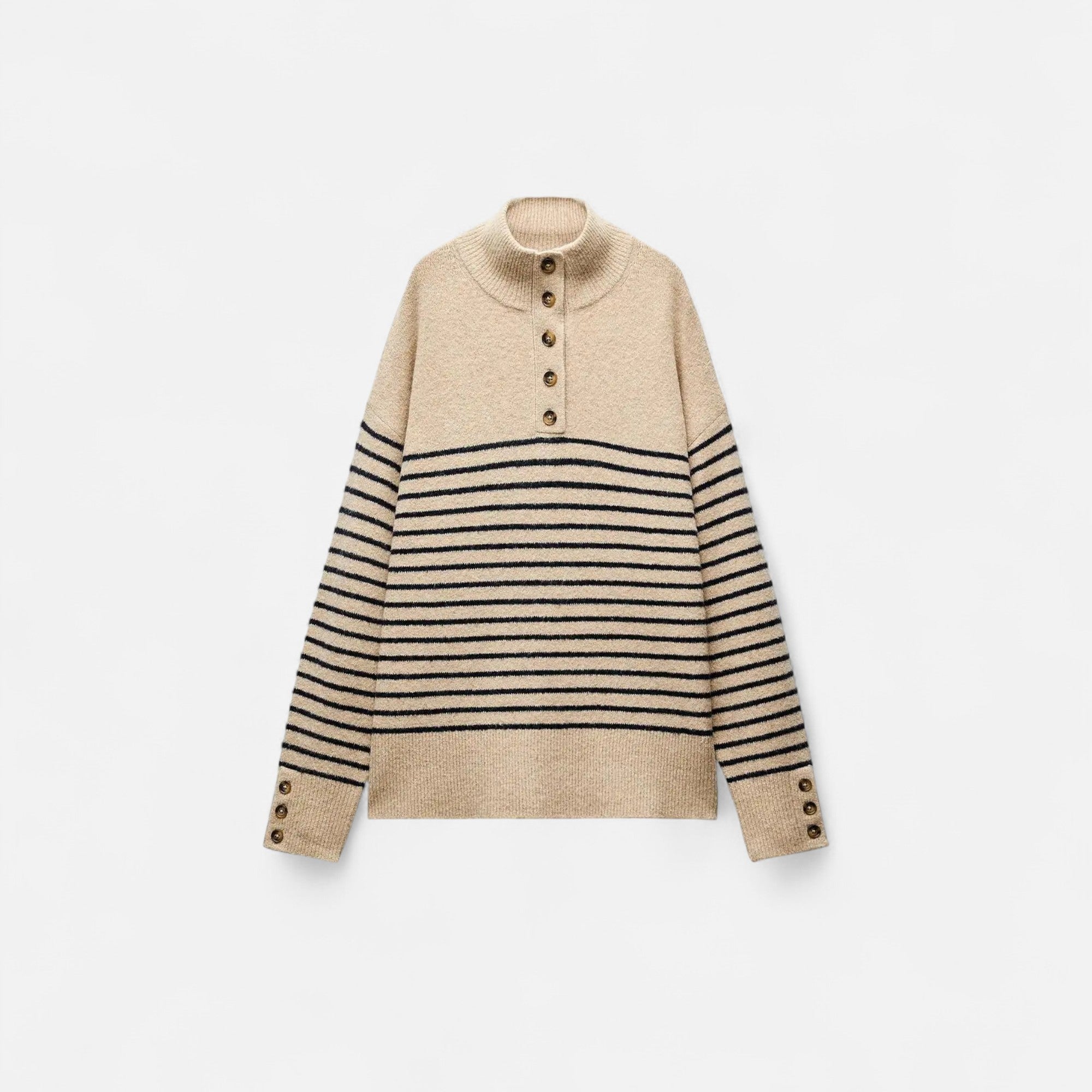 Orvelle Club | Women’s Striped Turtleneck Sweater