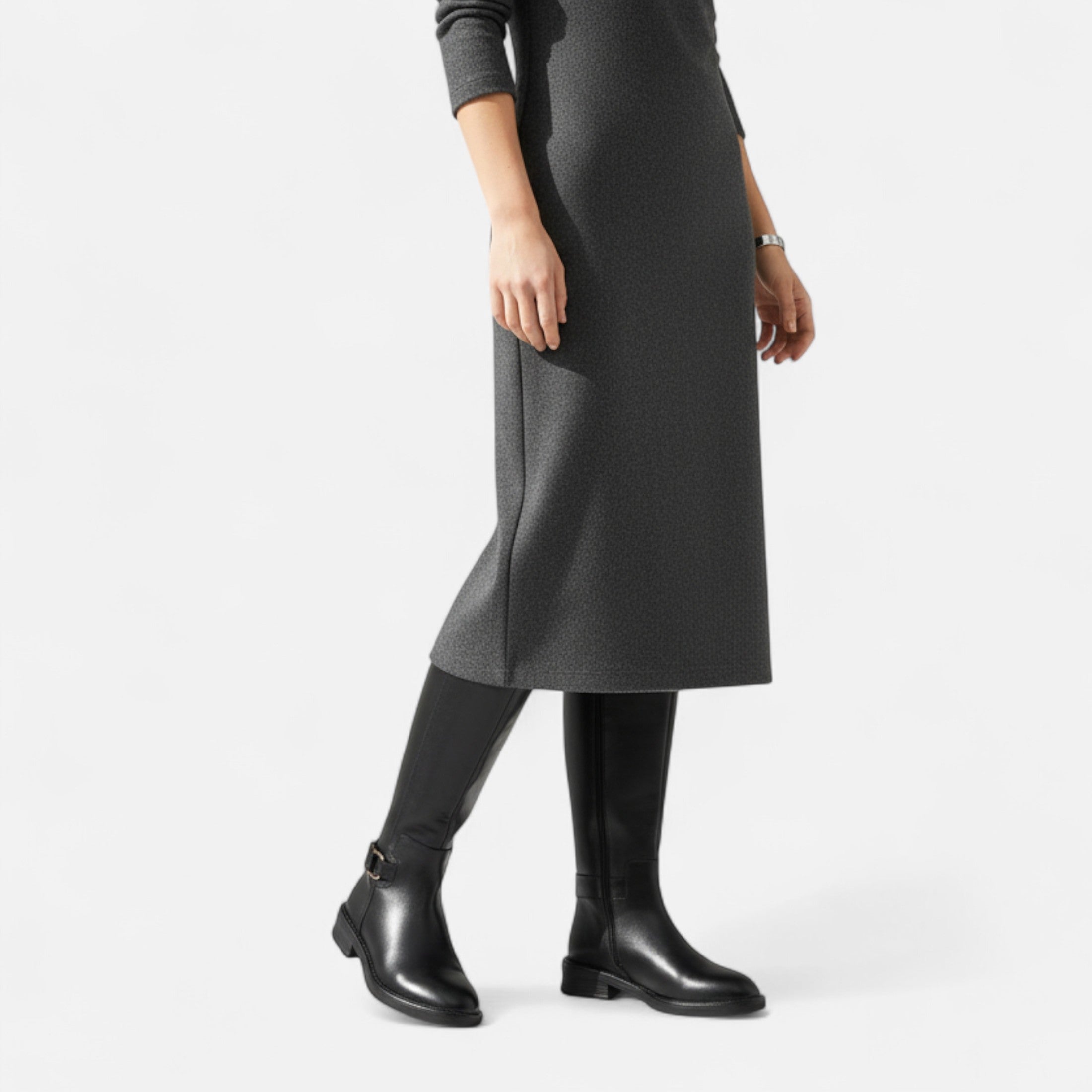 Orvelle Club | Women’s Knee-High Riding Boots Vintage Buckle Elegance