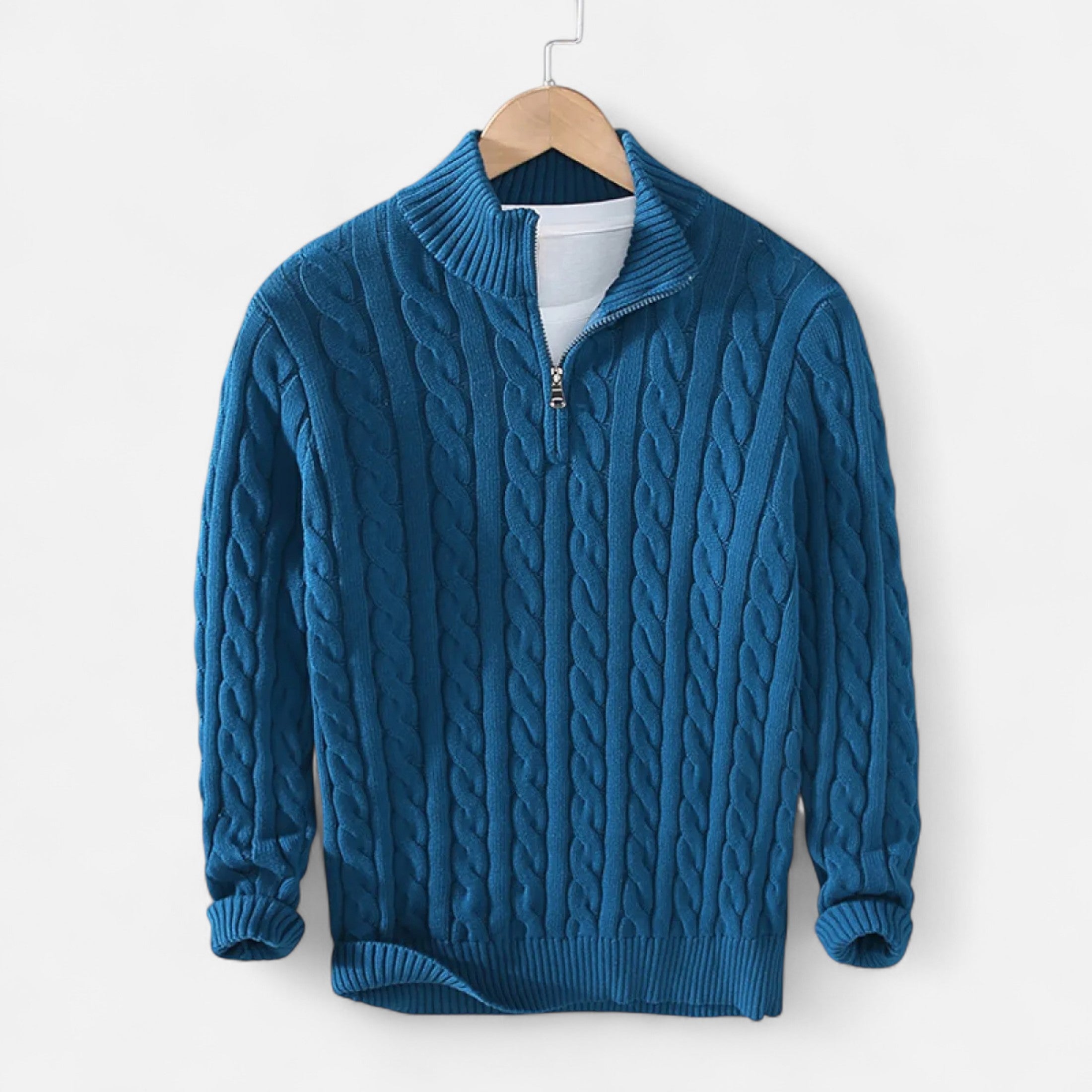 Orvelle Club | Men’s Half-Zip Knit Sweater Thick Turtleneck