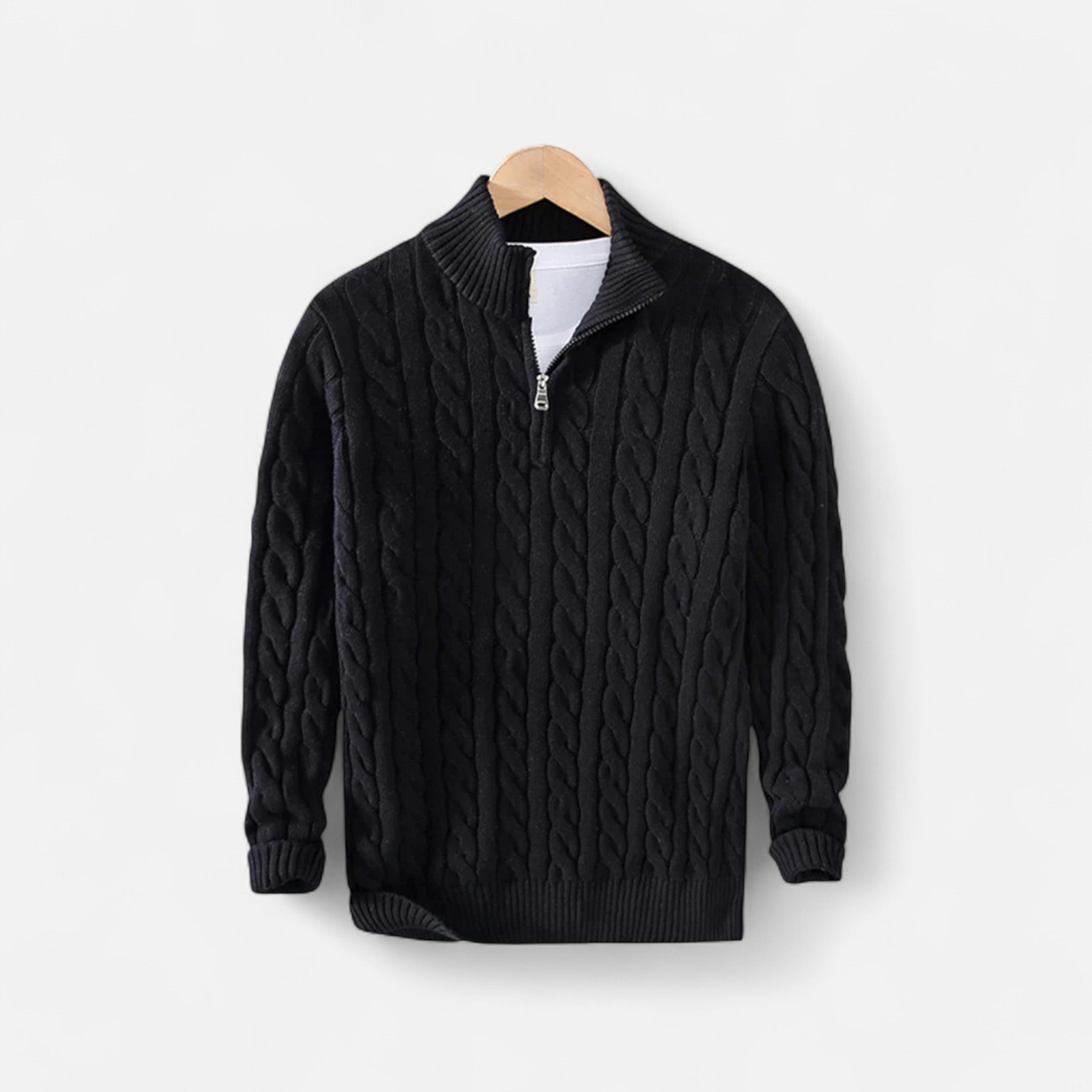 Orvelle Club | Men’s Half-Zip Knit Sweater Thick Turtleneck