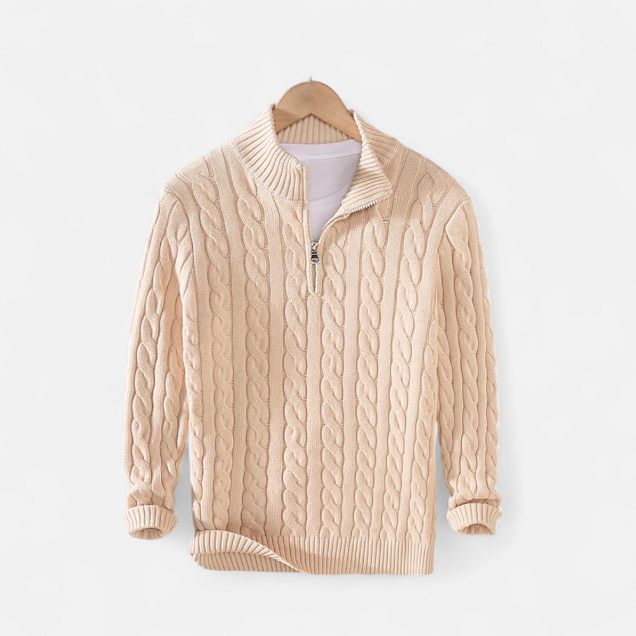 Orvelle Club | Men’s Half-Zip Knit Sweater Thick Turtleneck