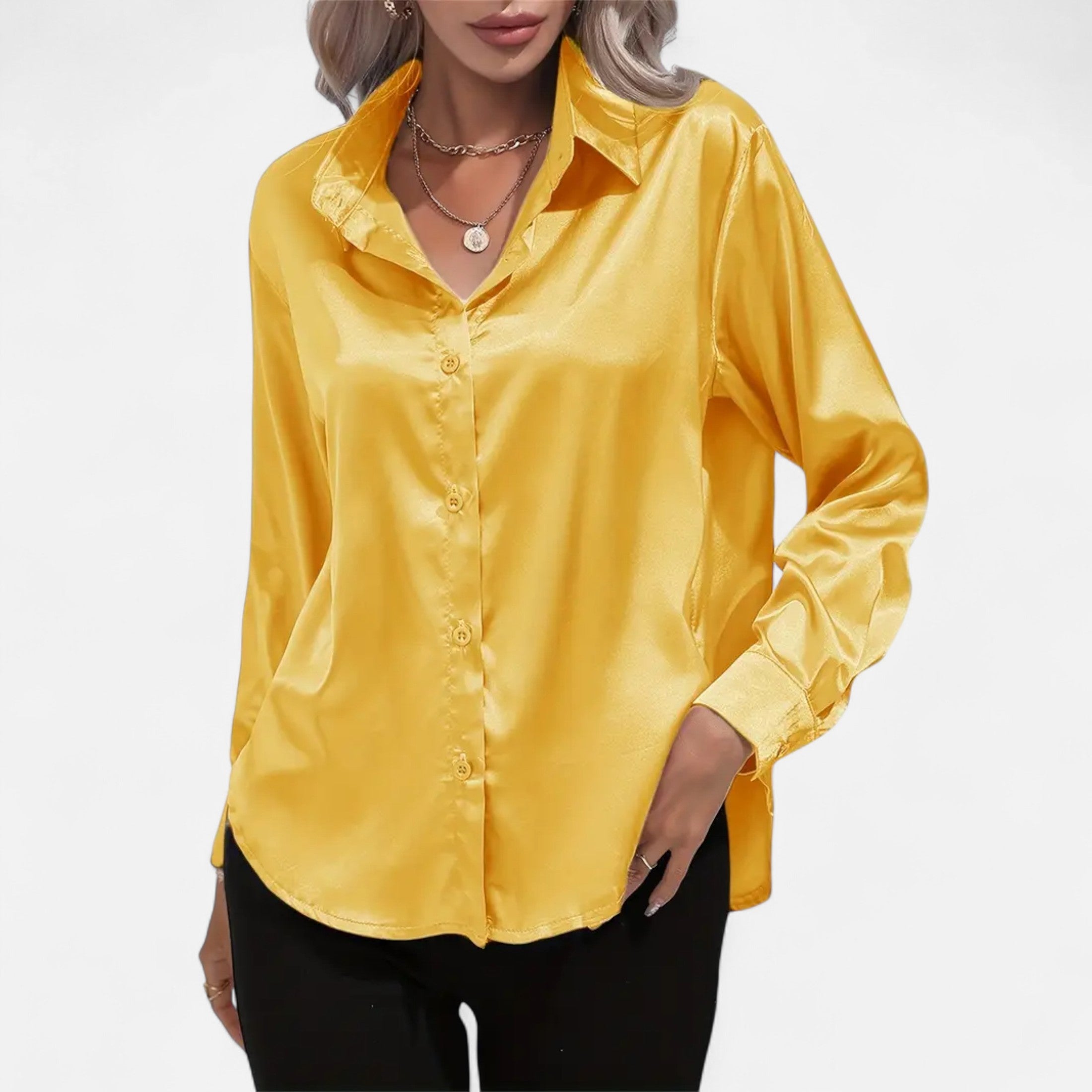 Orvelle Club | Women’s Satin Blouse Glossy Elegance