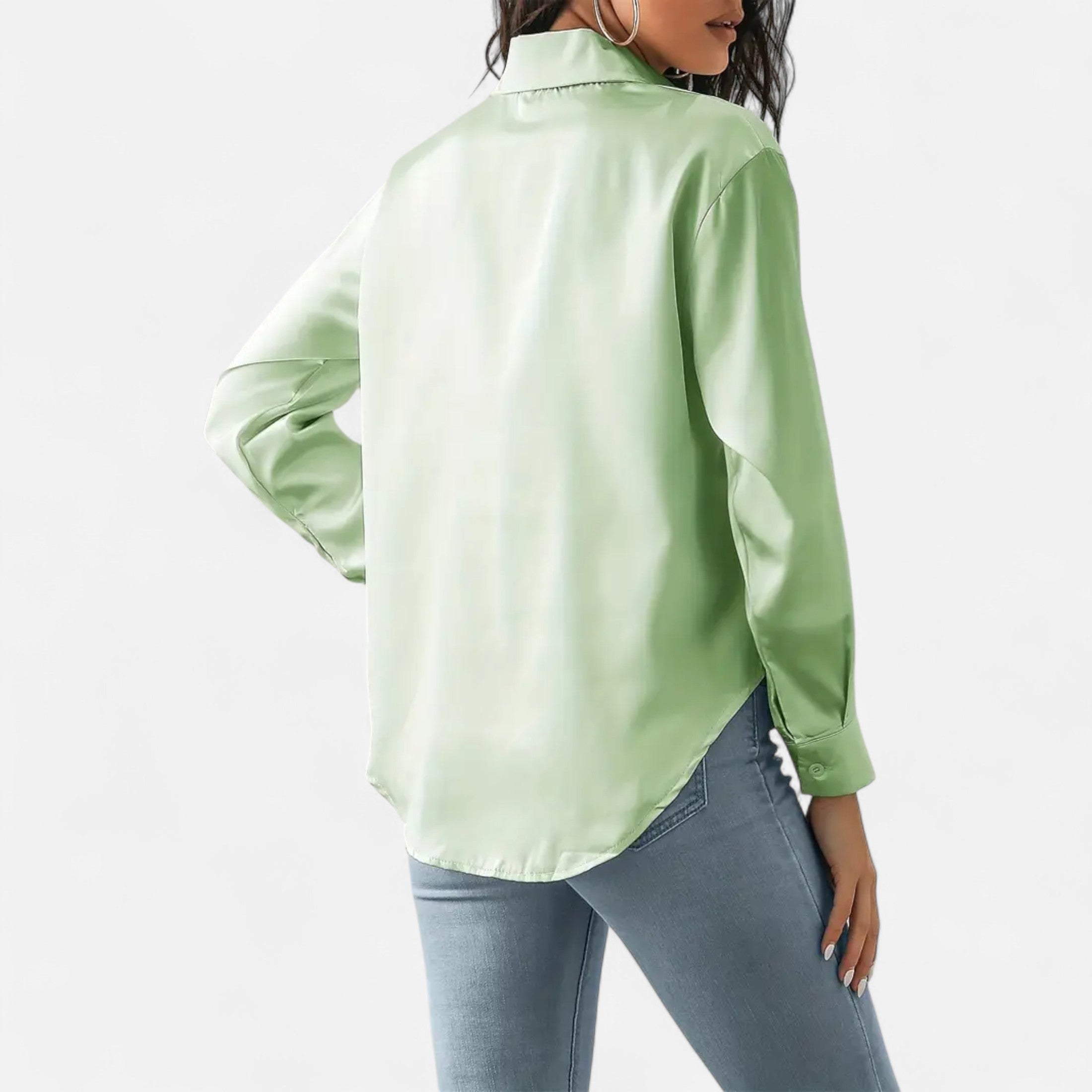 Orvelle Club | Women’s Satin Blouse Glossy Elegance