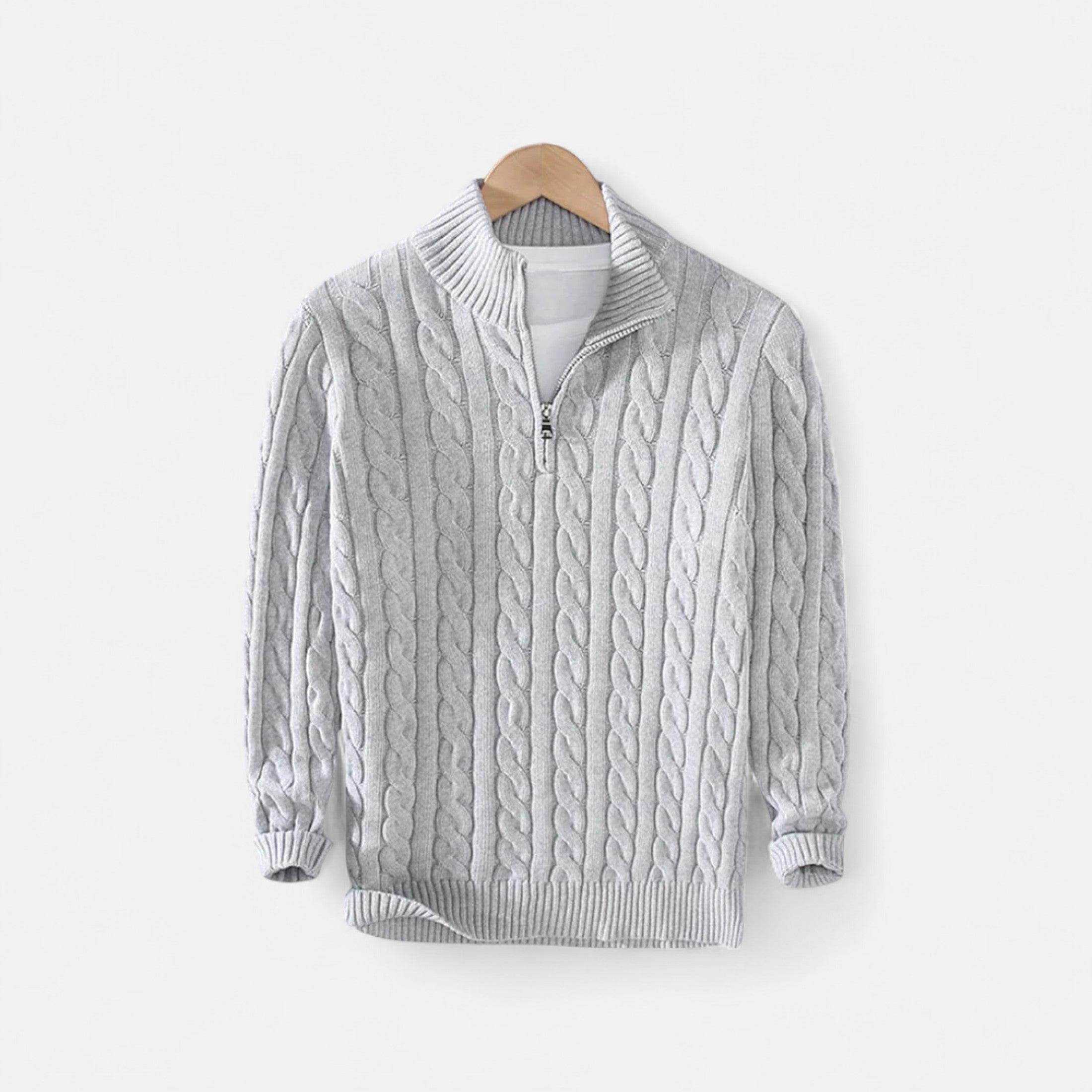 Orvelle Club | Men’s Half-Zip Knit Sweater Thick Turtleneck
