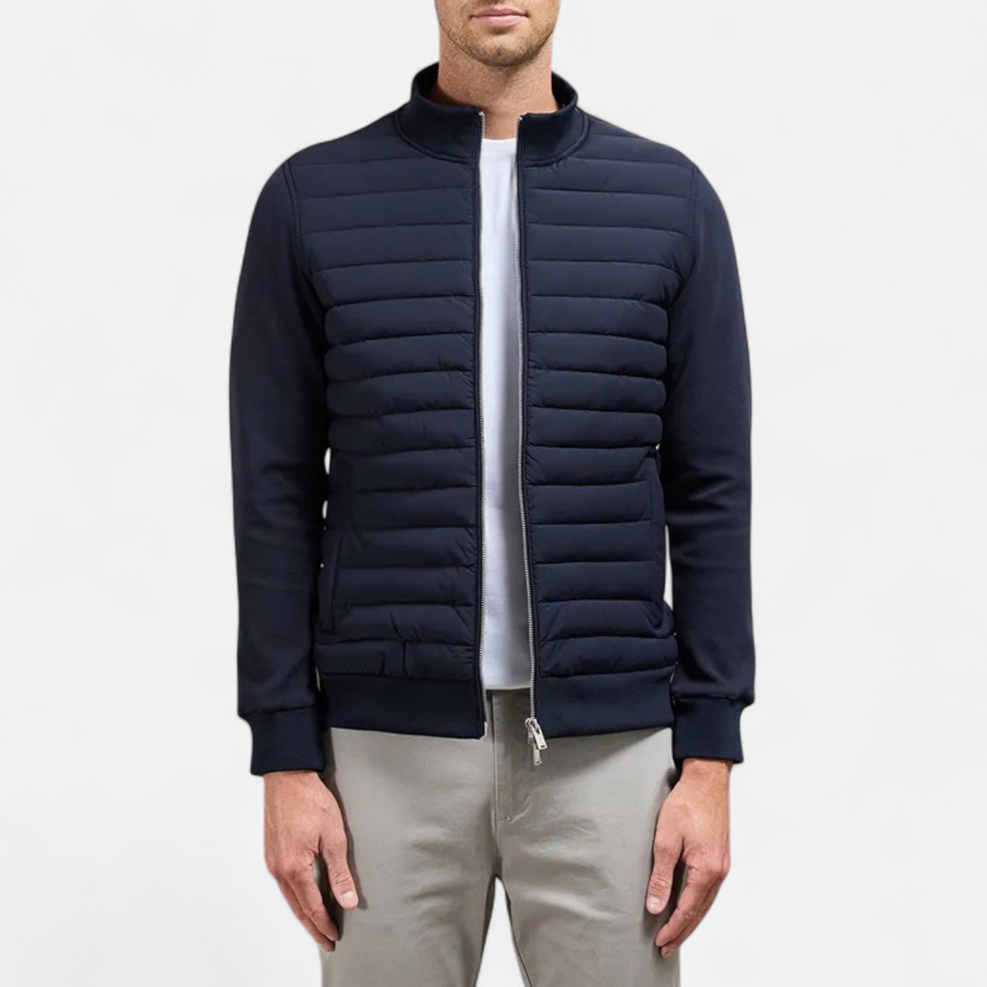 Orvelle Club | Men’s Lightweight Stand Collar Knitted Jacket