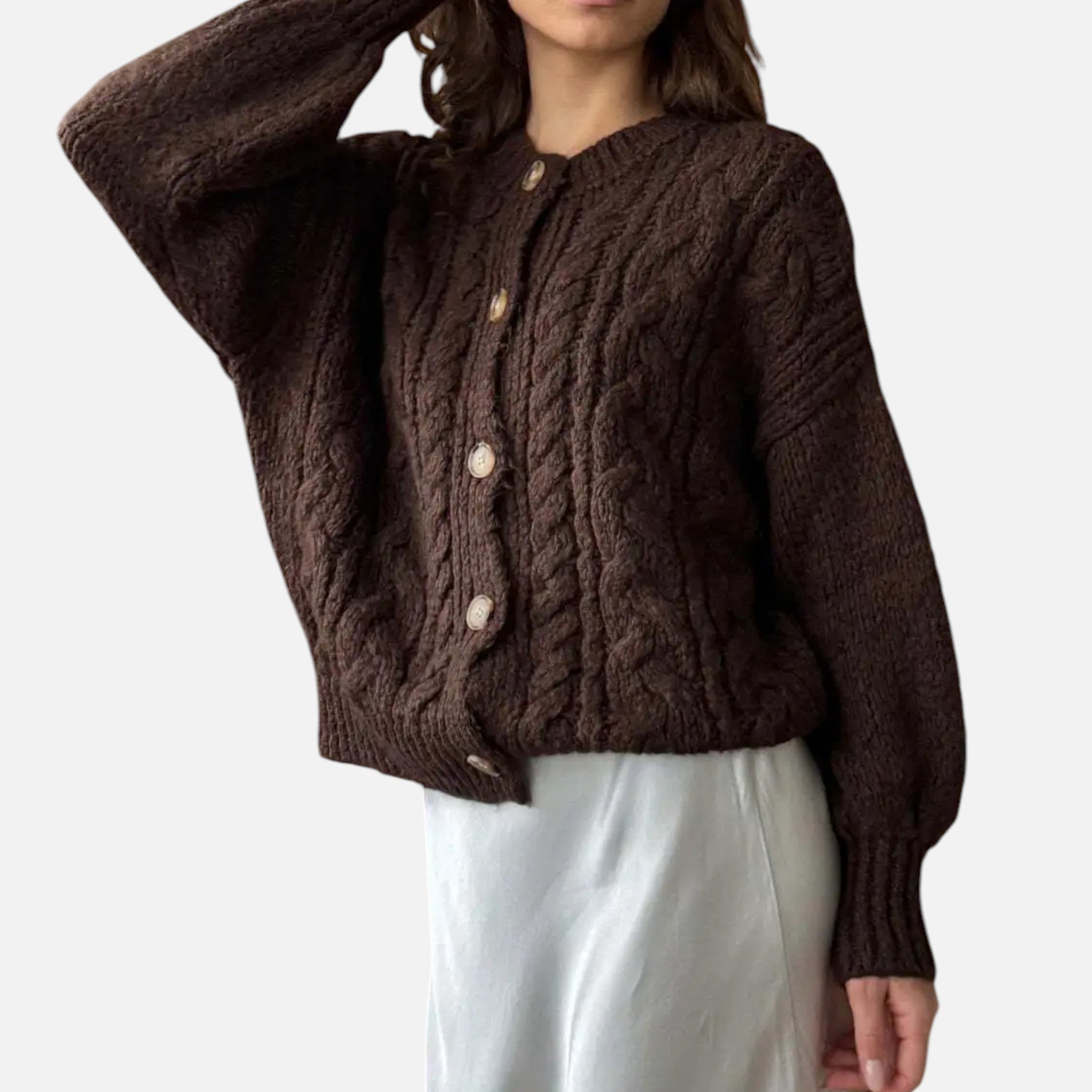 Orvelle Club | Women’s Textured Knit Wool Cardigan