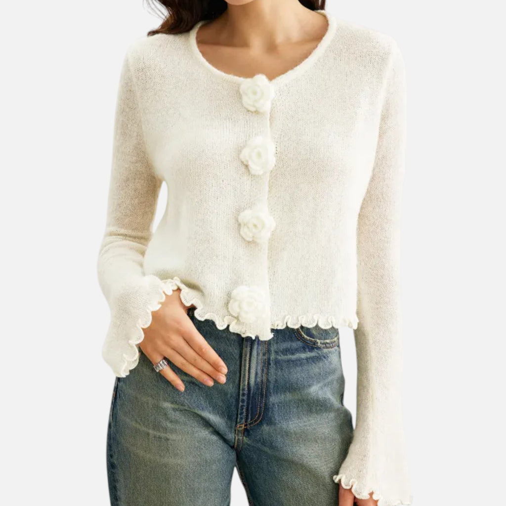Orvelle Club | Women's Slim-Fit Floral Knit Pullover