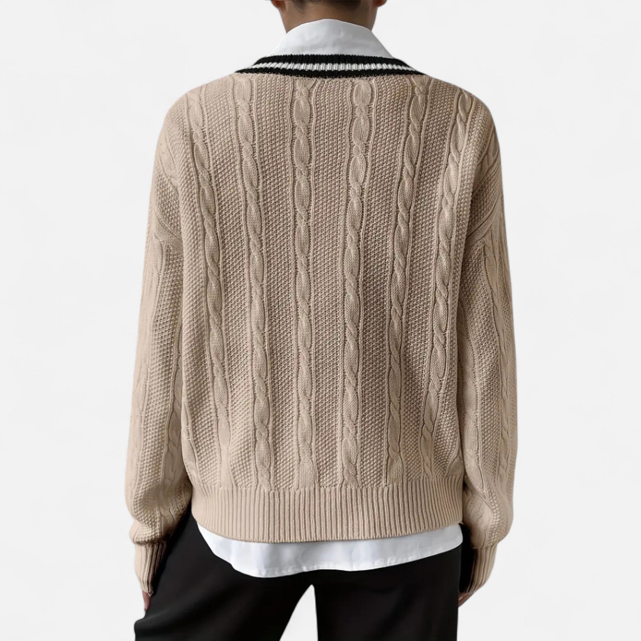 Orvelle Club | Women’s V-Neck Knitted Pullover