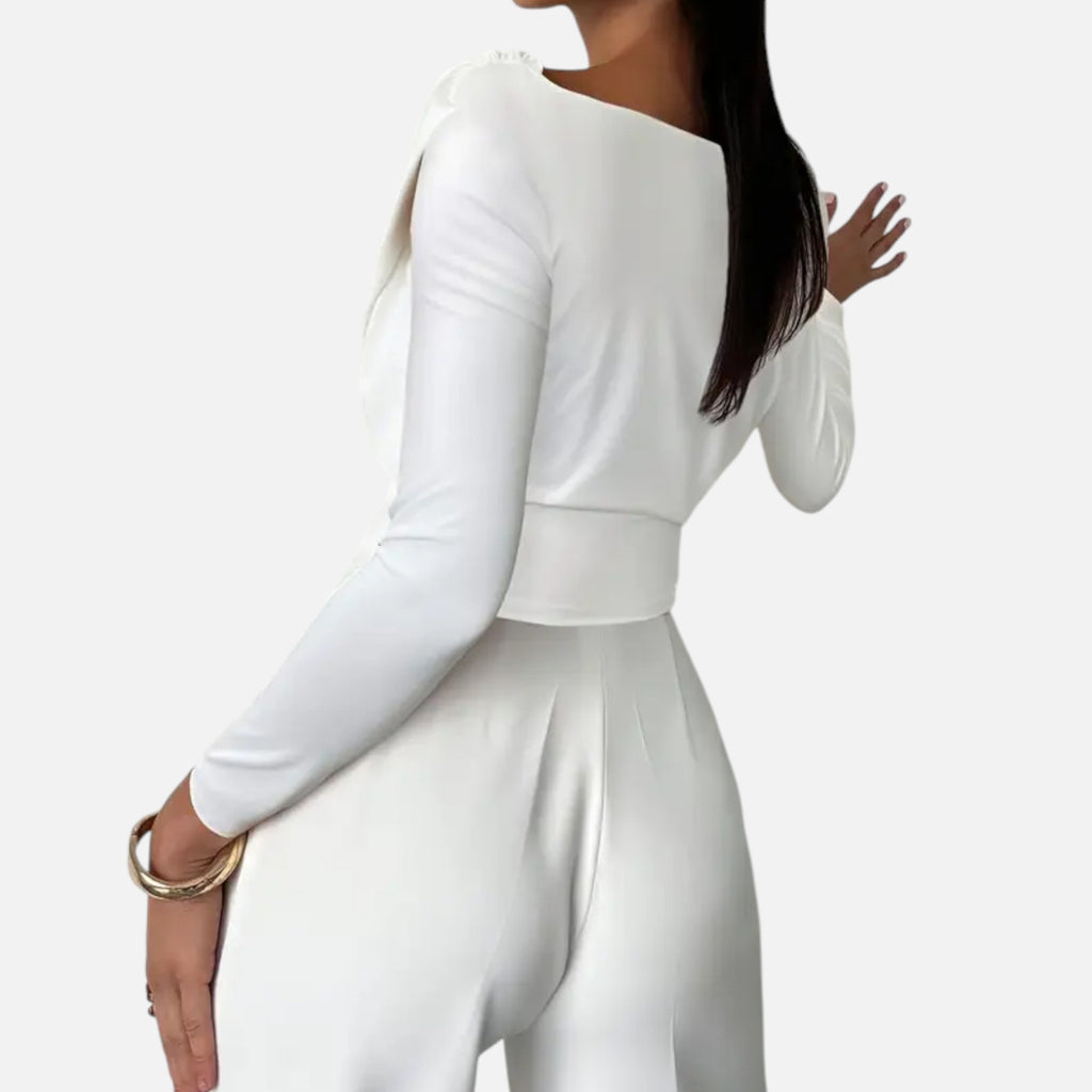 Orvelle Club | Women's Timeless Cross-Over Collar Blouse