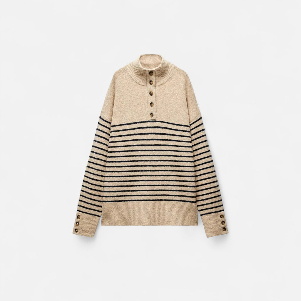 Orvelle Club | Women’s Striped Turtleneck Sweater