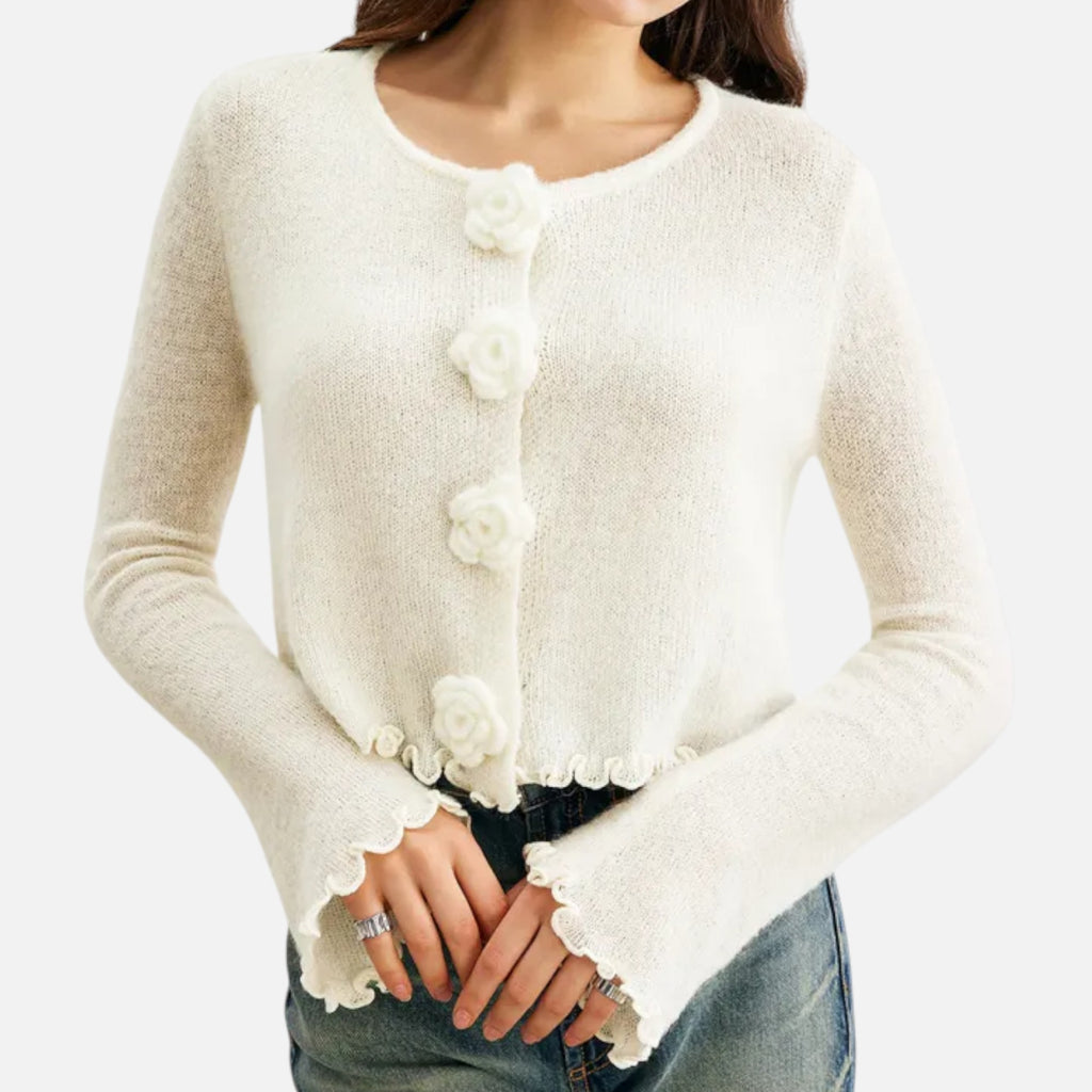 Orvelle Club | Women's Slim-Fit Floral Knit Pullover
