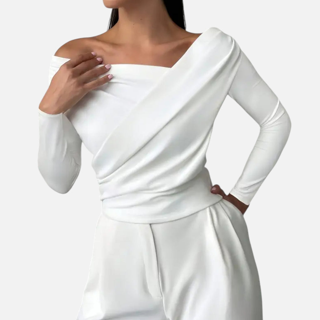 Orvelle Club | Women's Timeless Cross-Over Collar Blouse