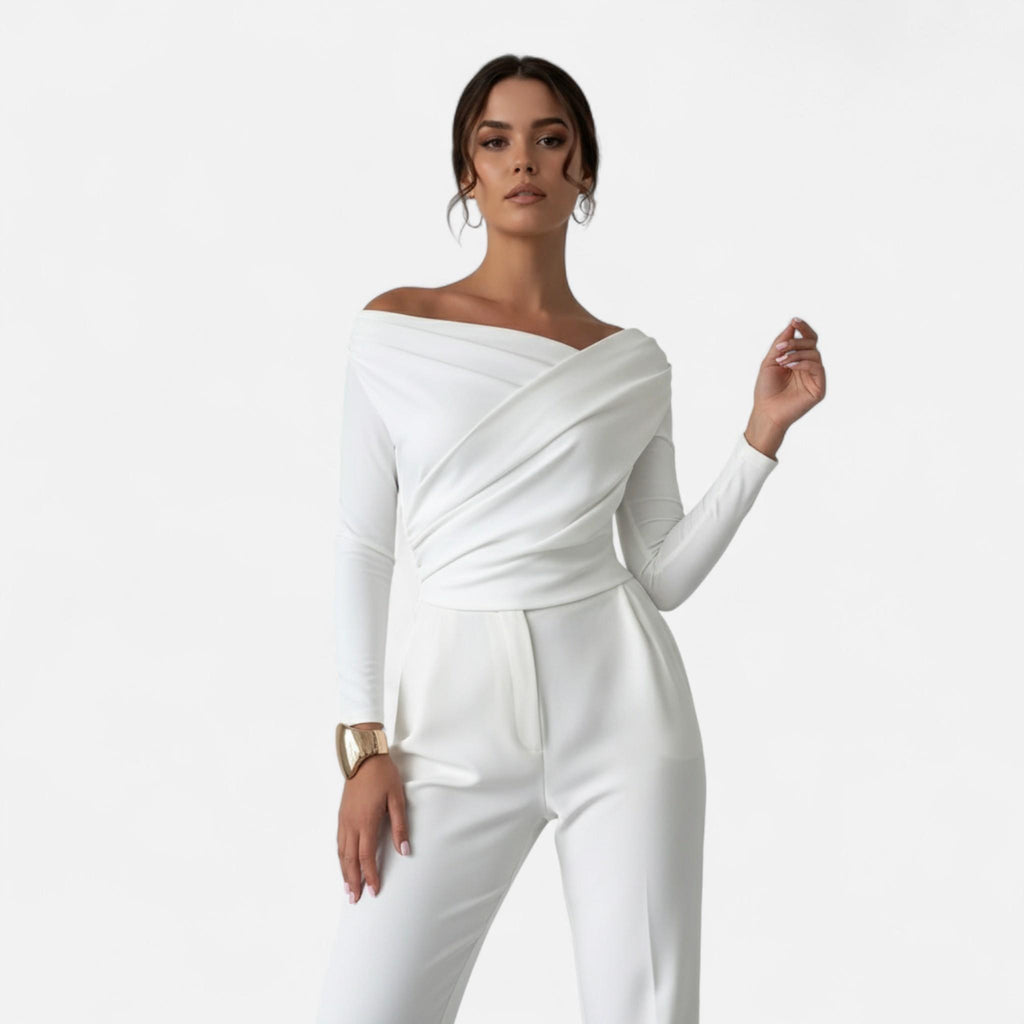 Orvelle Club | Women's Timeless Cross-Over Collar Blouse