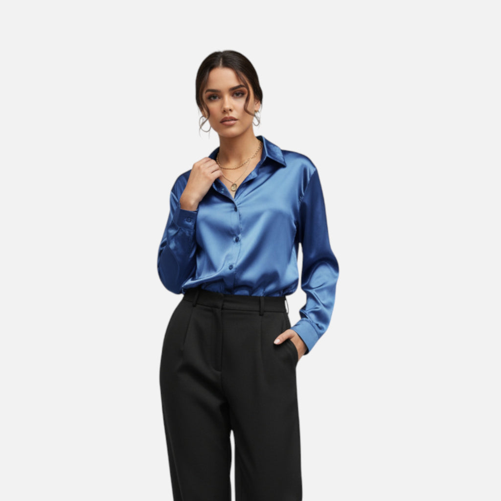 Orvelle Club | Women’s Satin Blouse Glossy Elegance