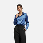 Orvelle Club | Women’s Satin Blouse Glossy Elegance