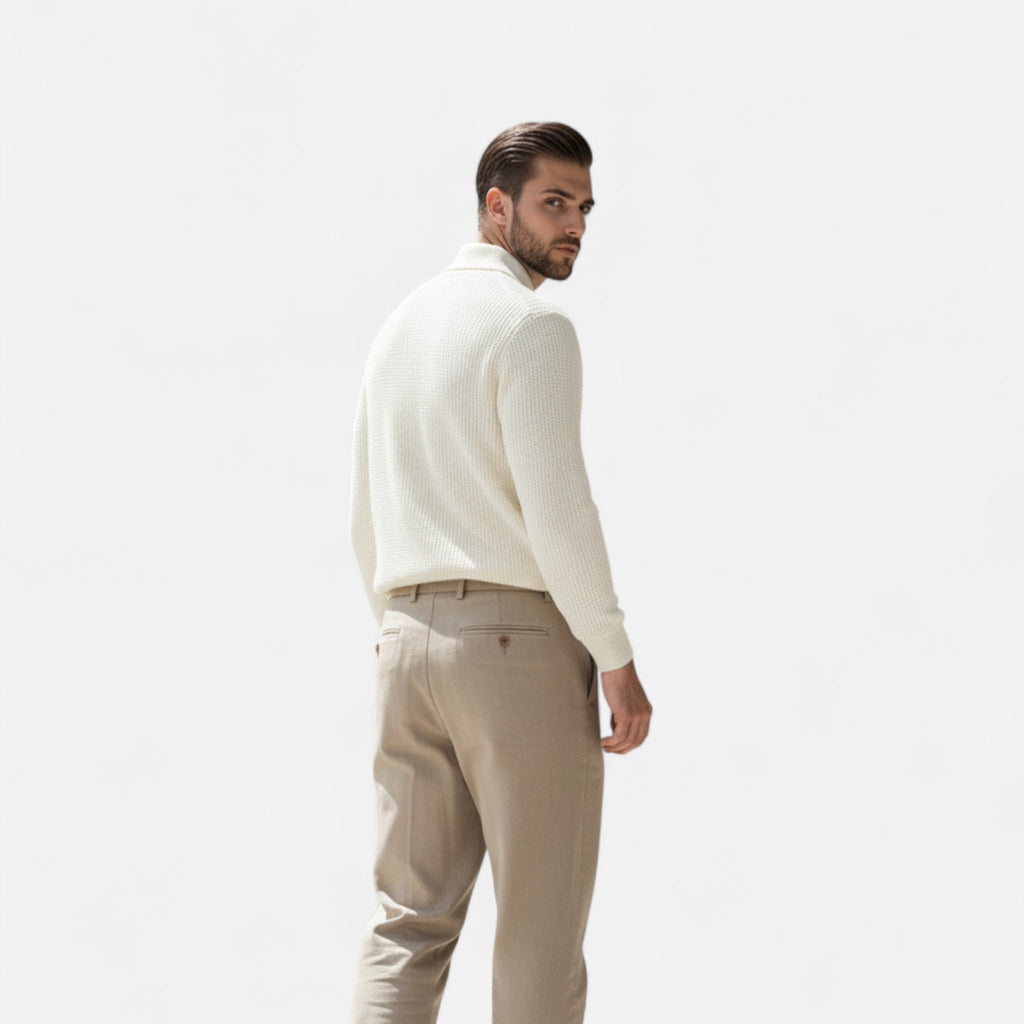 Orvelle Club | Men’s Half-Zip Sweater Mercerised Cotton