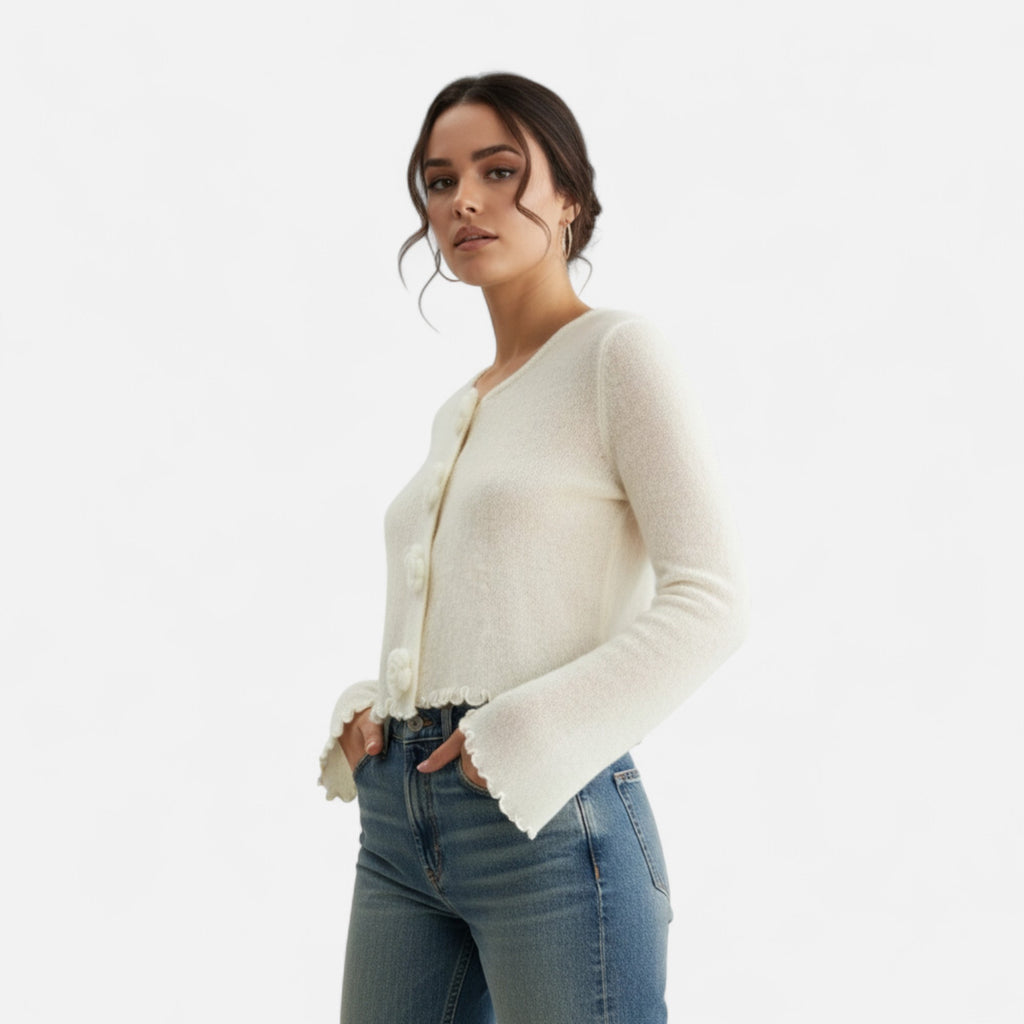 Orvelle Club | Women's Slim-Fit Floral Knit Pullover