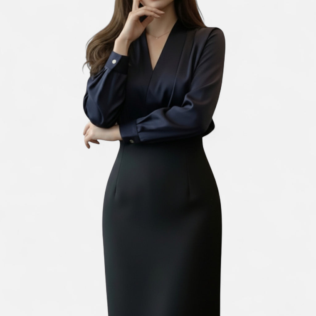 Orvelle Club | Women’s V-Neck Silk Blouse Timeless Elegance