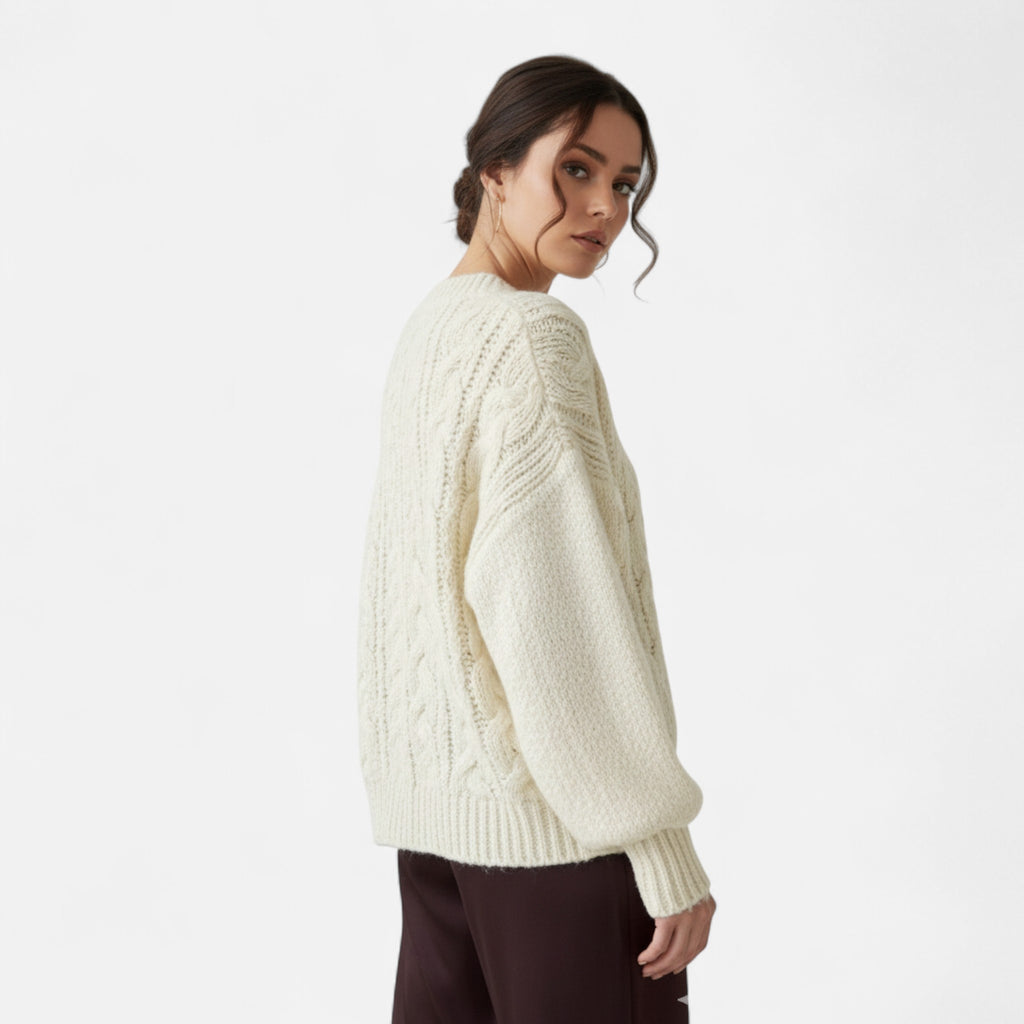 Orvelle Club | Women’s Textured Knit Wool Cardigan