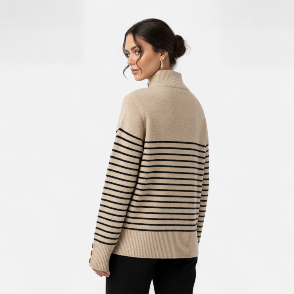 Orvelle Club | Women’s Striped Turtleneck Sweater