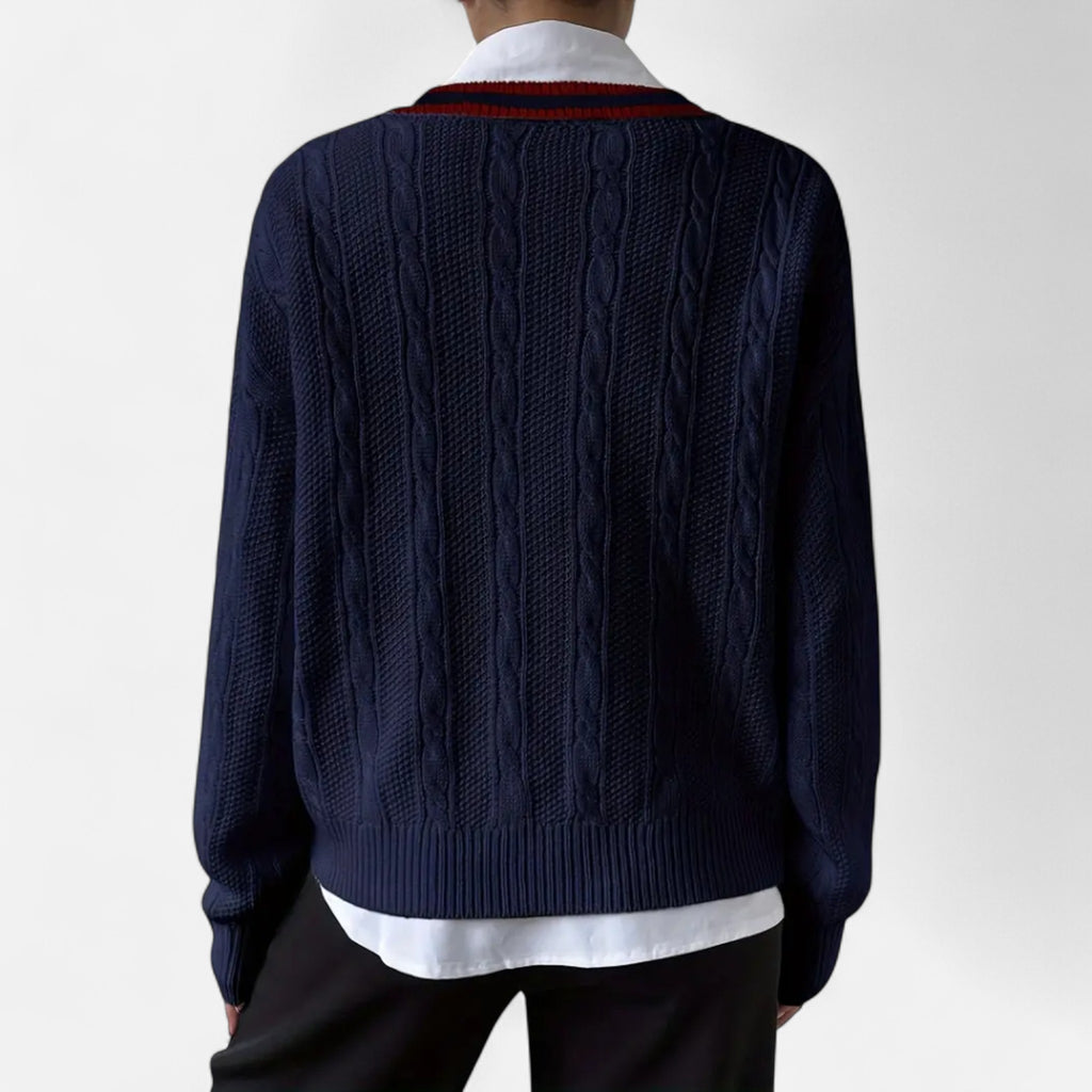 Orvelle Club | Women’s V-Neck Knitted Pullover