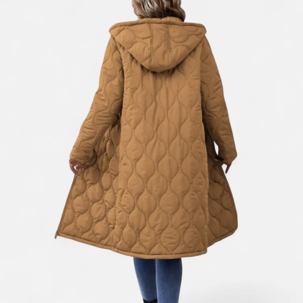 Orvelle Club | Women’s Long Quilted Hooded Jacket