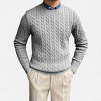 Orvelle Club | Men’s Round Neck Twisted Knit Pullover