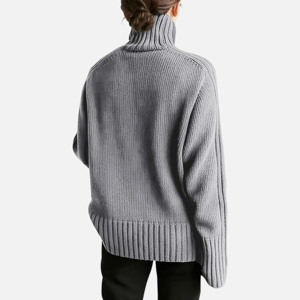 Orvelle Club | Women’s Knit Turtleneck Sweater Solid Colour Style