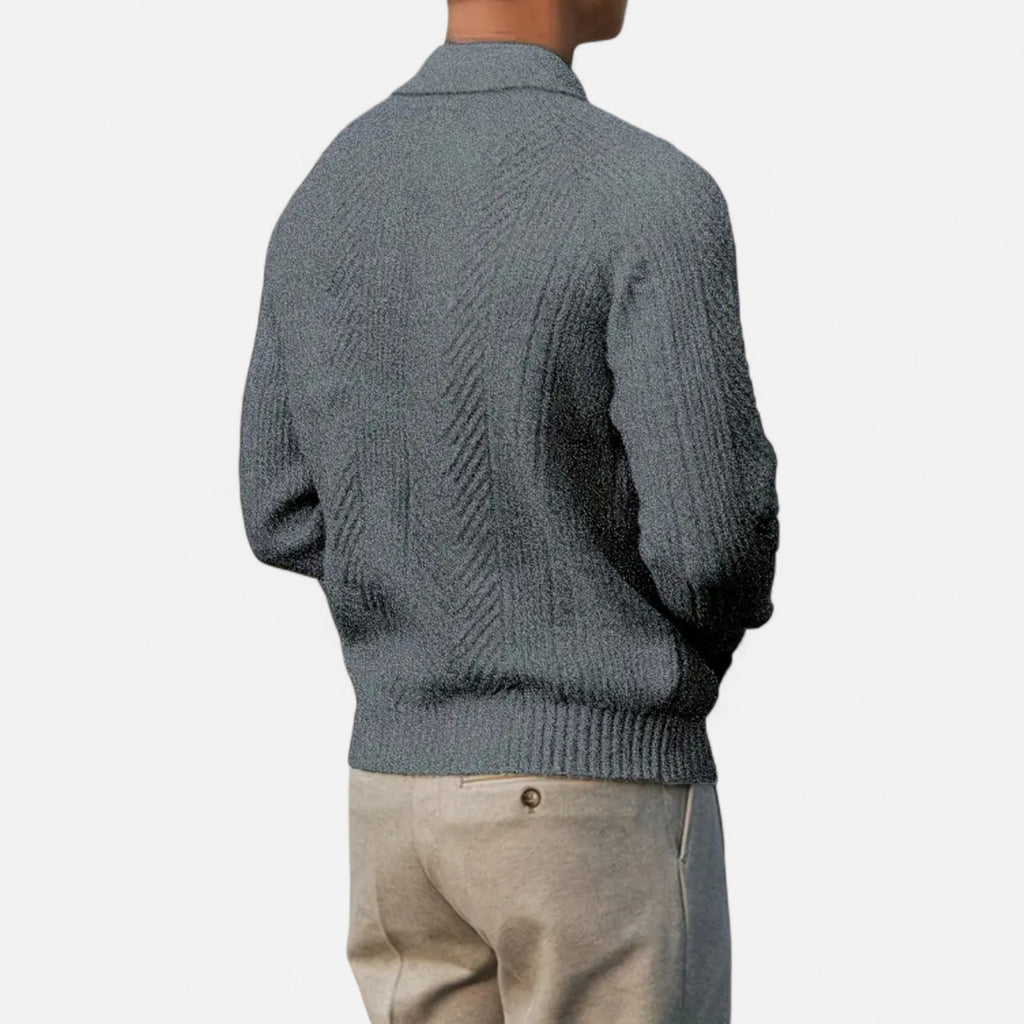 Orvelle Club | Men’s Long Sleeve Knit Polo Sweater Timeless
