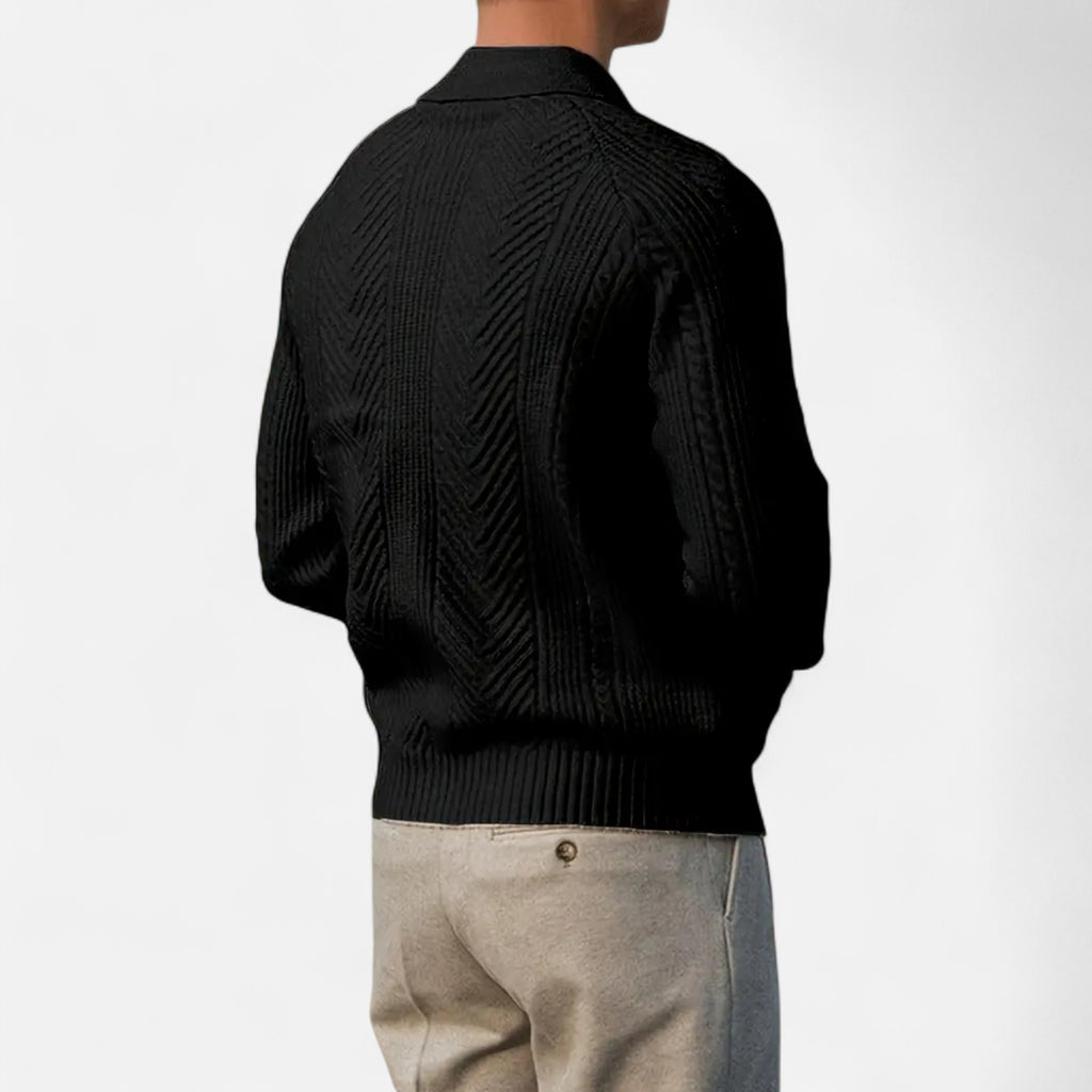 Orvelle Club | Men’s Long Sleeve Knit Polo Sweater Timeless