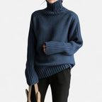 Orvelle Club | Women’s Knit Turtleneck Sweater Solid Colour Style