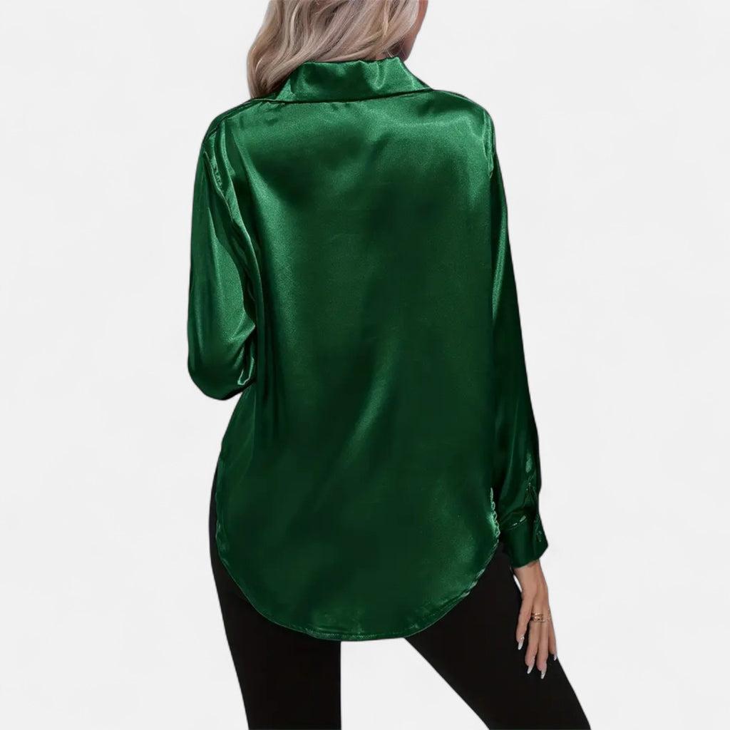 Orvelle Club | Women’s Satin Blouse Glossy Elegance