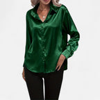 Orvelle Club | Women’s Satin Blouse Glossy Elegance
