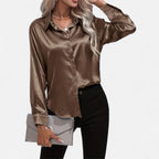 Orvelle Club | Women’s Satin Blouse Glossy Elegance
