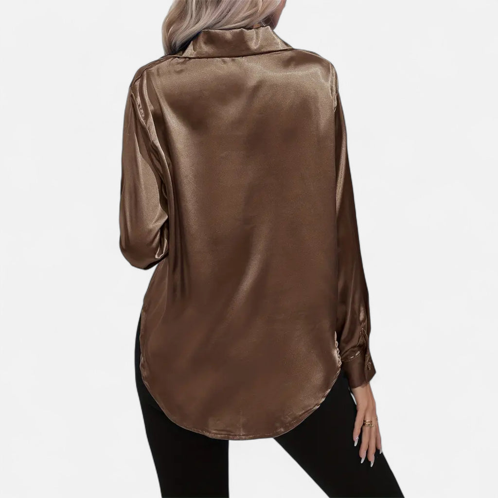 Orvelle Club | Women’s Satin Blouse Glossy Elegance