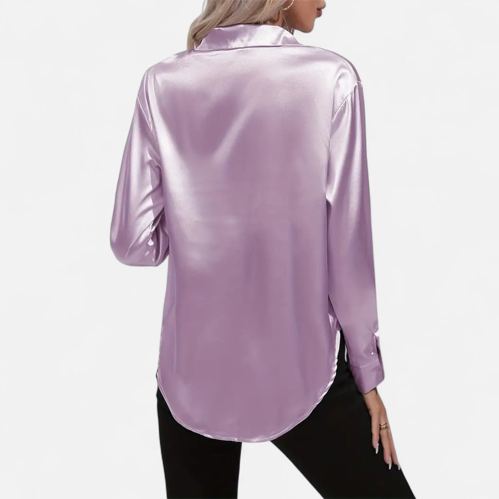 Orvelle Club | Women’s Satin Blouse Glossy Elegance