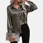 Orvelle Club | Women’s Satin Blouse Glossy Elegance
