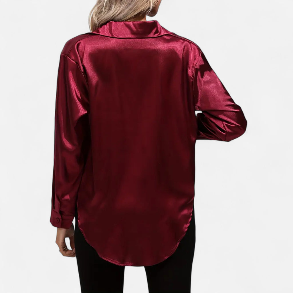 Orvelle Club | Women’s Satin Blouse Glossy Elegance