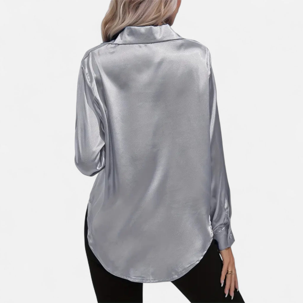 Orvelle Club | Women’s Satin Blouse Glossy Elegance