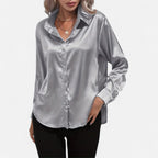 Orvelle Club | Women’s Satin Blouse Glossy Elegance