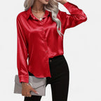 Orvelle Club | Women’s Satin Blouse Glossy Elegance