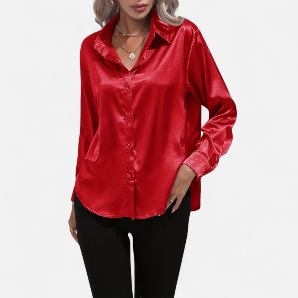 Orvelle Club | Women’s Satin Blouse Glossy Elegance