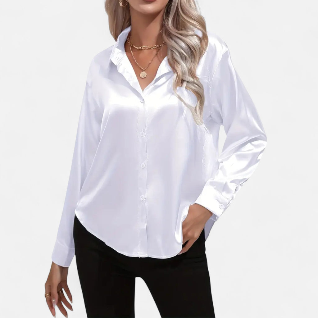 Orvelle Club | Women’s Satin Blouse Glossy Elegance