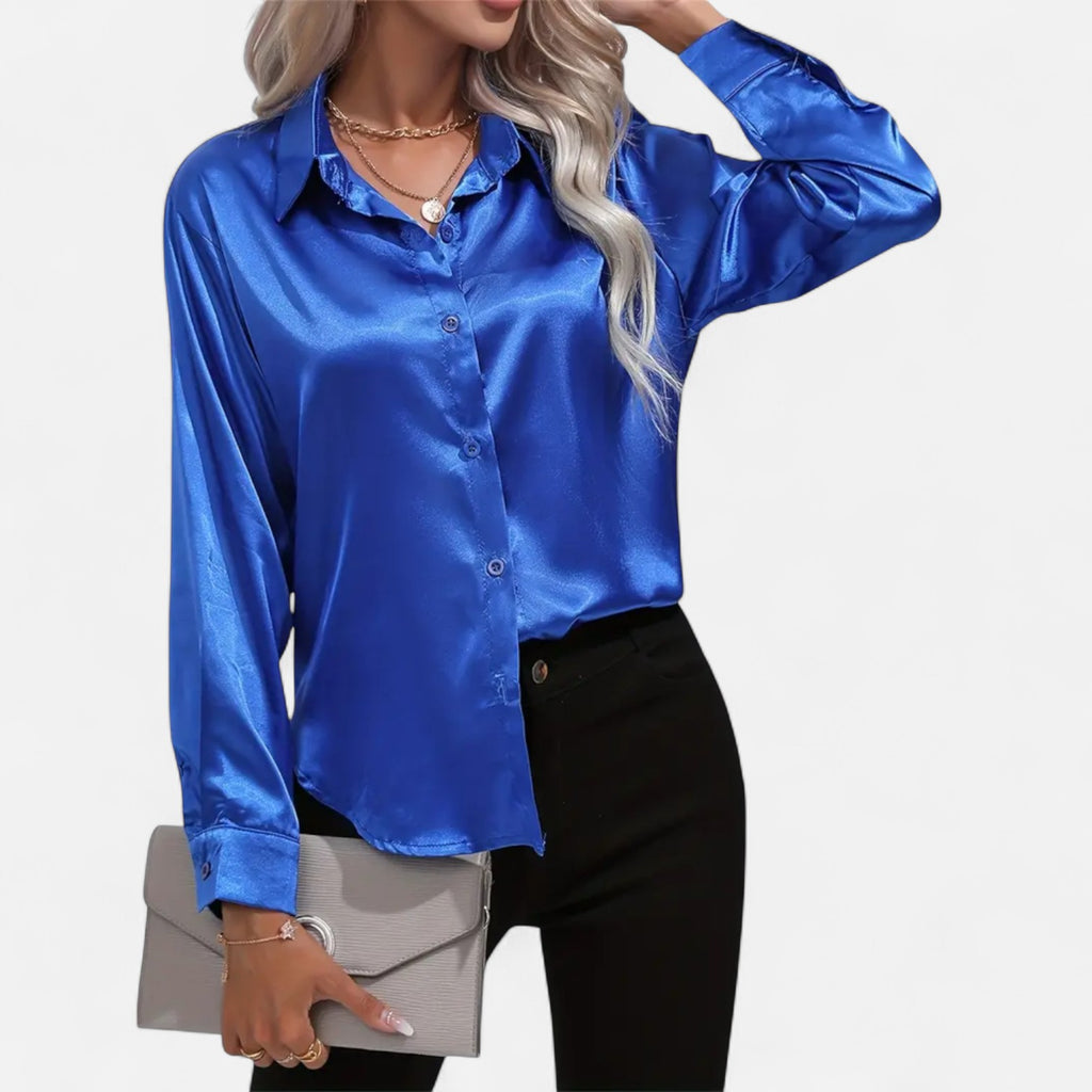 Orvelle Club | Women’s Satin Blouse Glossy Elegance