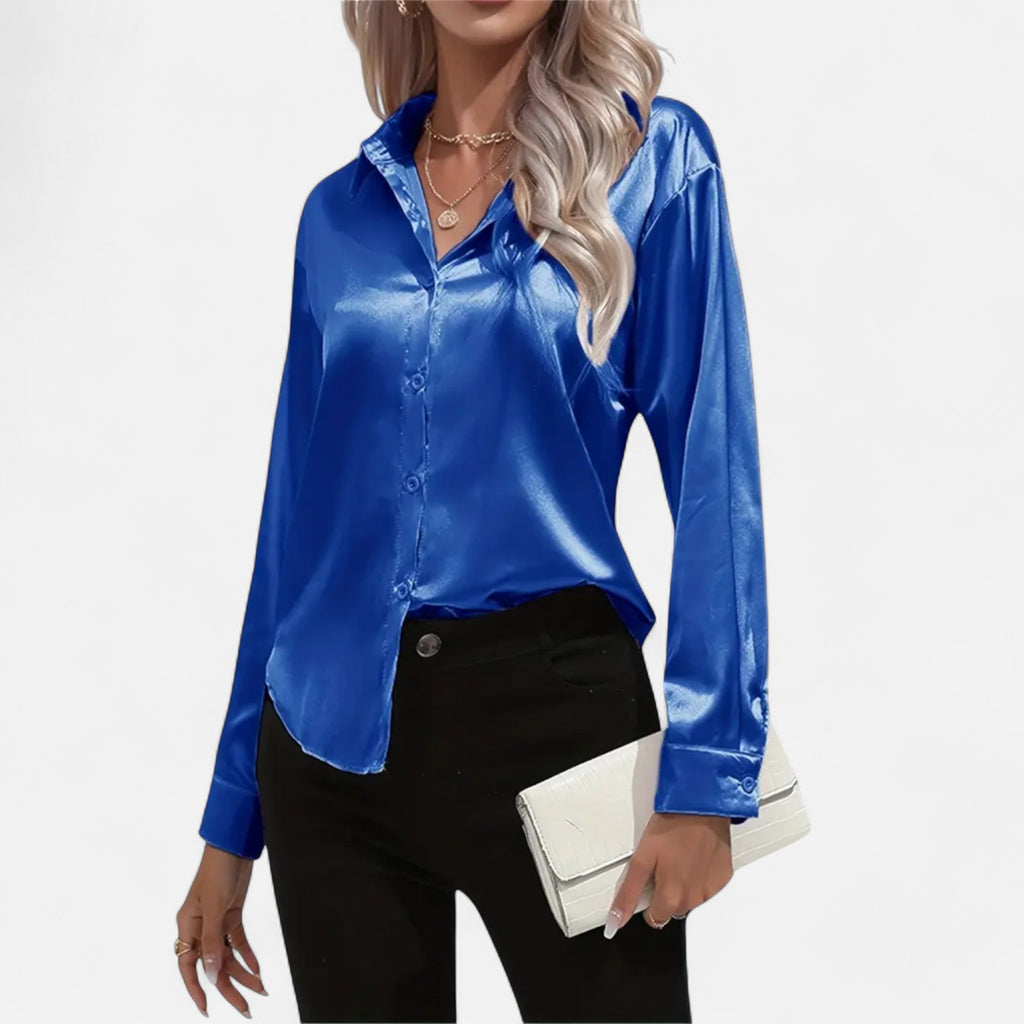 Orvelle Club | Women’s Satin Blouse Glossy Elegance