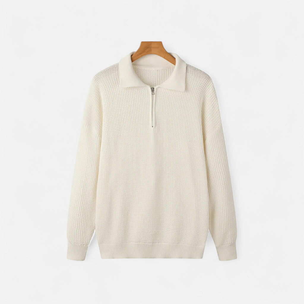 Orvelle Club | Men’s Half-Zip Sweater Mercerised Cotton