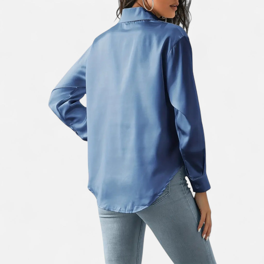 Orvelle Club | Women’s Satin Blouse Glossy Elegance