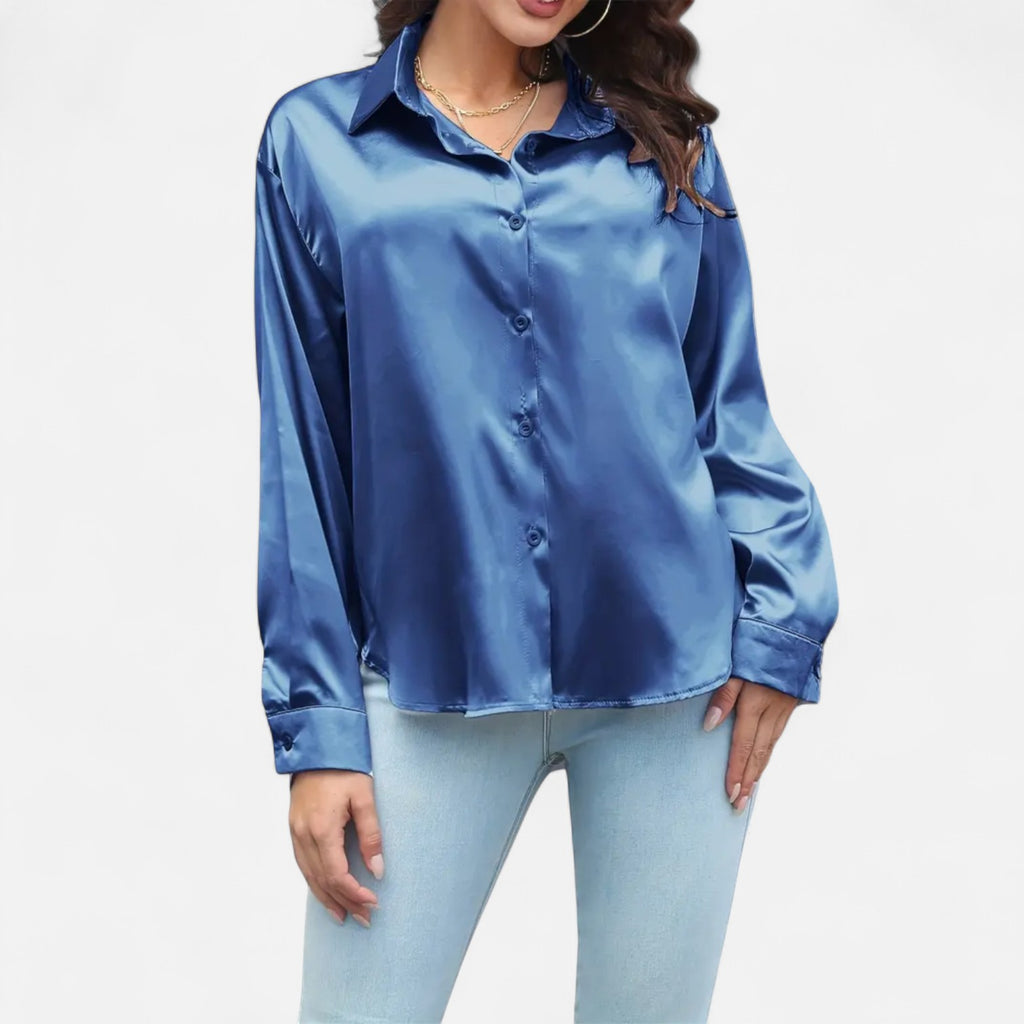 Orvelle Club | Women’s Satin Blouse Glossy Elegance