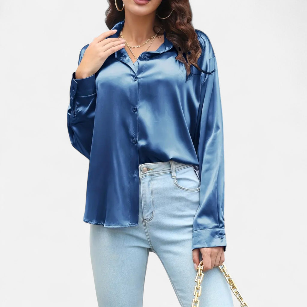 Orvelle Club | Women’s Satin Blouse Glossy Elegance